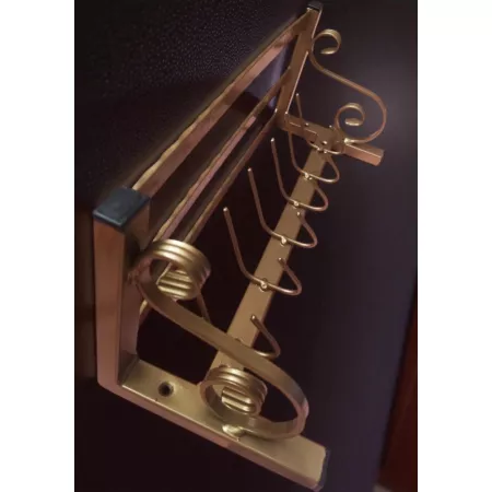 Wieszak z półką na ubrania, metaloplastyka, ręczna robota z polskiej stali